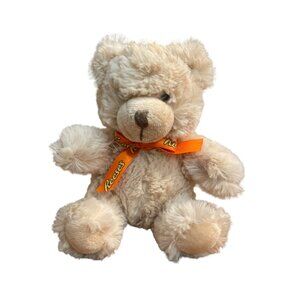 Reese's Galerie Plush Teddy Bear With Orange Ribbon Stuffed Animal 7"